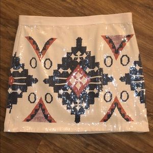 Chelsea & Violet sequin alps pattern skirt